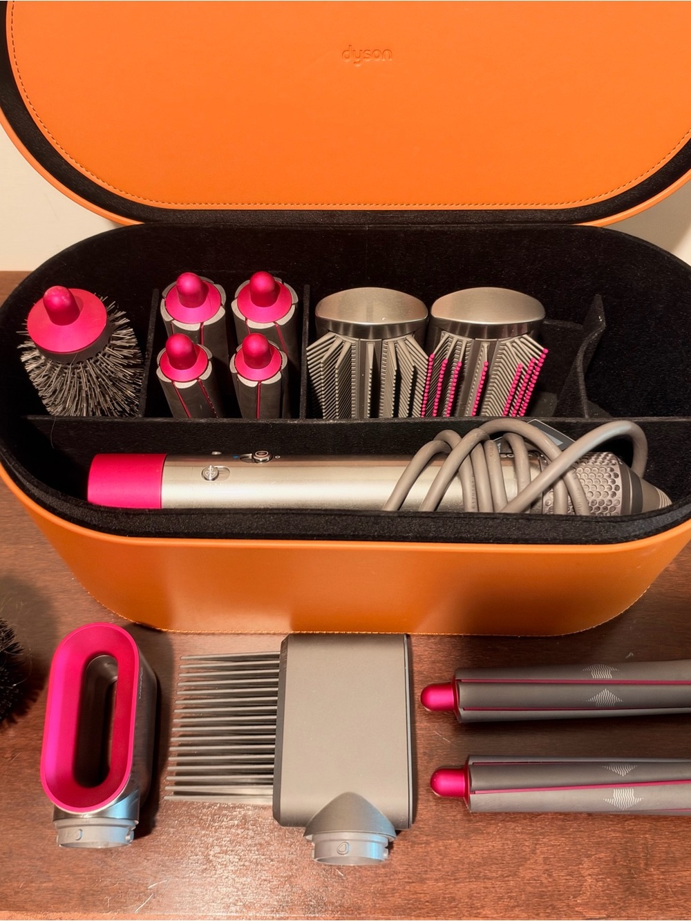 Dyson Hair Styler Set in Orange and Fuchsia